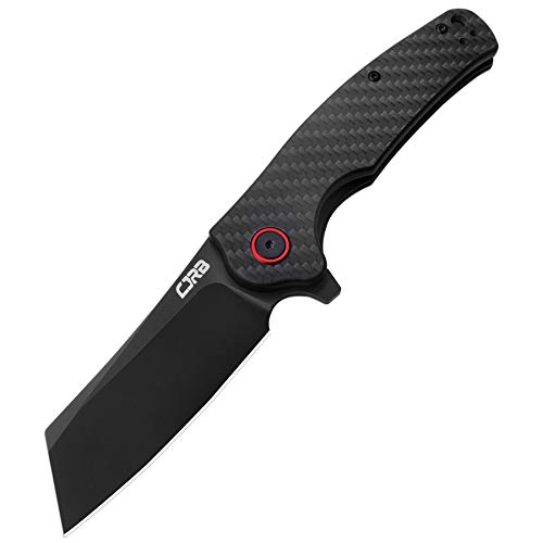 CJRB CUTLERY Folding Knife Crag (J1904) AR-RPM9 Powder Steel Black PVD Blade Carbon Fiber Handle Pocket Knife EDC Knife