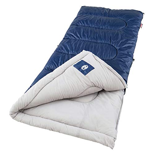 Coleman Sleeping Bag | Cold-Weather 20°F Brazos Sleeping Bag, Navy, 10" x 17.8" x 10.4"