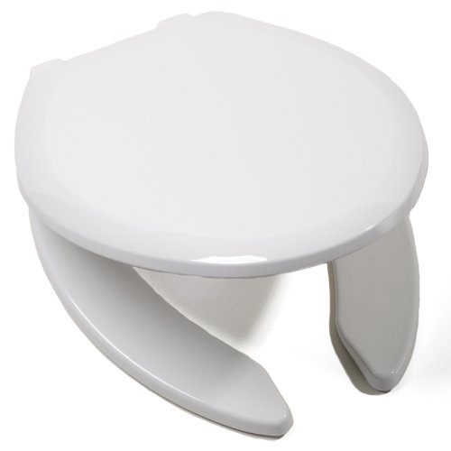 Comfort Seats C2200OS00 EZ Close Premium Plastic Open Front Elongated Toilet Seat, White