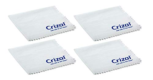 Crizal Microfiber Cleaning Cloth for Glasses 4 Pack. The Best Microfiber Cleaning Clothes for Crizal Anti Reflective Coated Lenses and Eyeglasses Lenses.