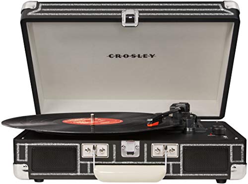 Crosley CR8005D-CB Cruiser Deluxe Vintage 3-Speed Bluetooth Suitcase Vinyl Record Player Turntable, Chalkboard