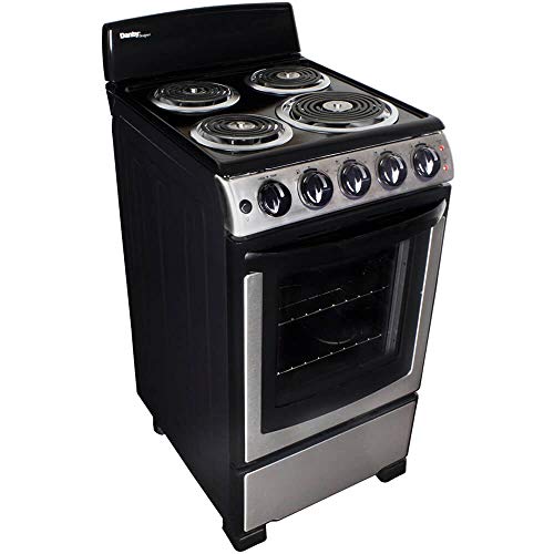 Danby Designer 20-In. Electric Range with Coil Elements and 2.3-Cu. Ft. Oven Capacity in Stainless Steel/Black