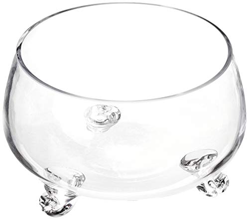 Diamond Star Glass 8"Dx4.5" clear Footed Bowl