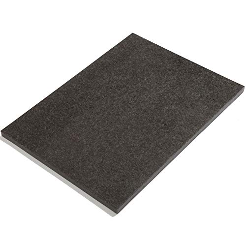 Diflart Natural Black Granite Cutting Board for Kitchen 16x20 Inch,with Non-Slip Feet, Large Stone Pastry Slab for Baking