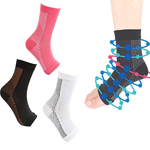 Dr Sock Soothers, Comprex Ankle Sleeves to Wear to Sleep In, Dr Sock Soothers for Women with Neuropathy (L/XL, B)