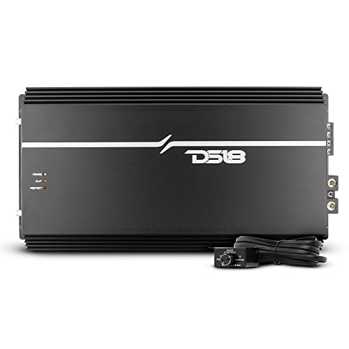 DS18 EXL-P4000X1D Korean 1-Channel Monoblock Subwoofer Car Audio Amplifier Competition Grade Class D MOSFET Amp 4000 Watts Rms - Remote BASS Knob Included