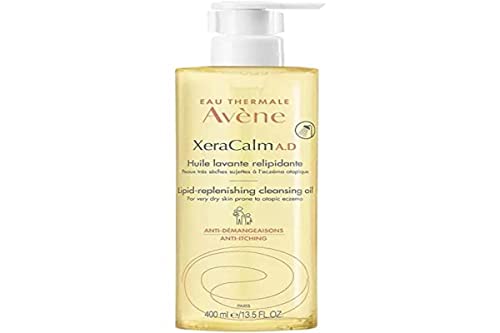 Eau Thermale Avene XeraCalm A.D Lipid-Replenishing Cleansing Oil, Atopic Dermatitis, Eczema-Prone, Fragrance-Free, Pump, 13.5 oz.