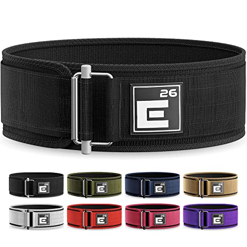 Element 26 Self-Locking Weight Lifting Belt - Premium Weightlifting Belt for Serious Functional Fitness, Power Lifting, and Olympic Lifting Athletes - Training Belts for Men and Women (Medium, Black)