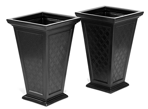 FCMP Outdoor Casablanca Planter (2 Pack), Black