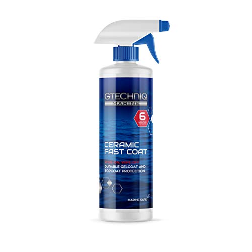 Gtechniq - Marine Ceramic Fast Coat - Repels Dirt and Water and Provides Up to 6 Months of Protection; High-Gloss, UV Resistant, Protect from Oxidation, 100% Optically Clear (500 milliliters)