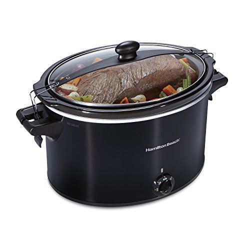 Hamilton Beach Slow Cooker, Extra Large 10 Quart, Stay or Go Portable With Lid Lock, Dishwasher Safe Crock, Black (33195)