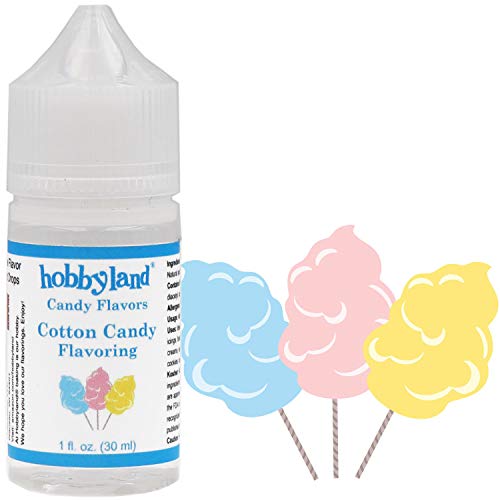 Hobbyland Candy Flavors (Cotton Candy Flavoring, 1 Fl Oz), Cotton Candy Concentrated Flavor Drops