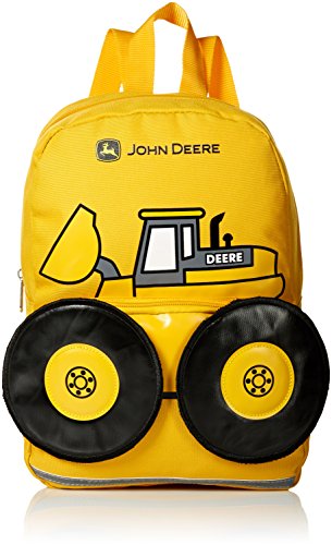 John Deere Boys Kids Girls Toddler Backpack, Construction Yellow, One Size