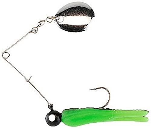 Johnson Beetle Spin Nickel Blade Fishing Hard Bait, Catalpa/Black Stripe, 2in - 1/4 oz