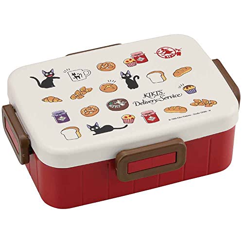 Kiki's Delivery Service Bento Lunch Box - Cute Lunch Carrier with Secure 4-Point Locking Lid - Authentic Japanese Design - Durable, Microwave and Dishwasher Safe - Bakery