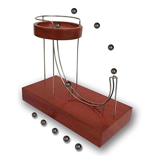 Kinetic Art Perpetual Motion Machine，Non-Stop Energy Ball Desk Toys，Balance Kinetic Energy Model,Battery Powered Perpetual Motion，Science Physics Gadget， Desktop Decoration Toys for Kids and Adults