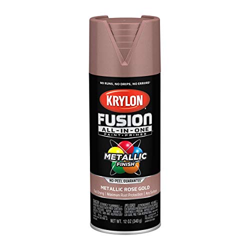 Krylon K02700007 Fusion All-In-One Spray Paint for Indoor/Outdoor Use, Metallic Rose Gold