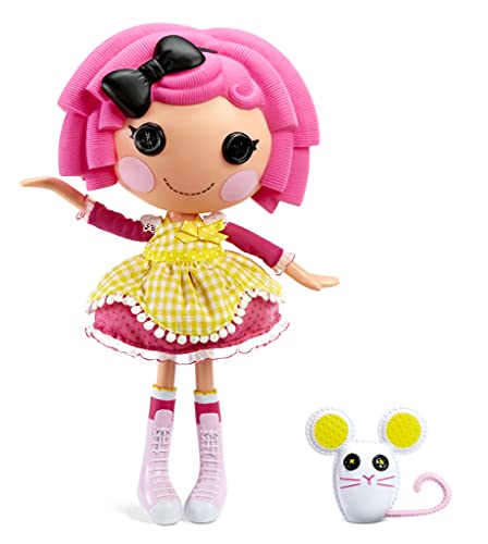 Lalaloopsy Doll- Crumbs Sugar Cookie & Pet Mouse, 13" Baker Doll with Pink Hair, Pink and Yellow Outfit & Accessories, Reusable House Playset- Gifts for Kids, Toys for Girls Ages 3 4 5+ to 103