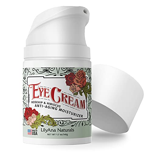 LilyAna Naturals Eye Cream - Eye Cream for Dark Circles and Puffiness, Under Eye Cream, Anti Aging Eye Bag Cream, Improve the look of Fine Lines and Wrinkles - Skin Care Products - 1.7 oz