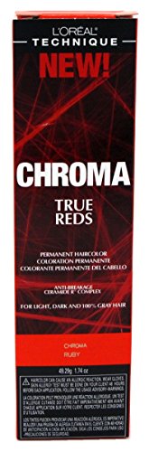 Loreal Chroma True Reds Hair Color - Ruby 1.74 Ounce (51ml) (3 Pack)