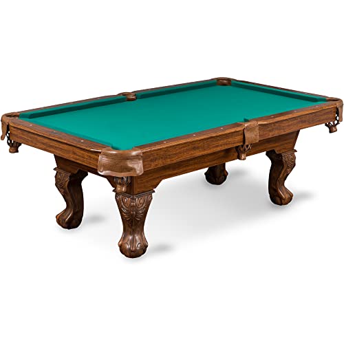 Masterton 87 inch Billiard Table, Claw Leg Bar-Size Indoor Pool Table - Green Felt