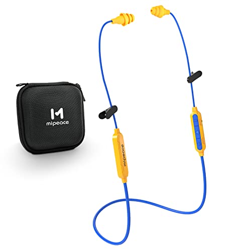 MIPEACE Bluetooth Work Earplugs Headphone, Wireless in-Ear Noise Isolating Earbuds,29dB Noise Reduction Headphone with Mic and Control,19+ Hours Battery for Lawn Mowing Safety Industrial Construction