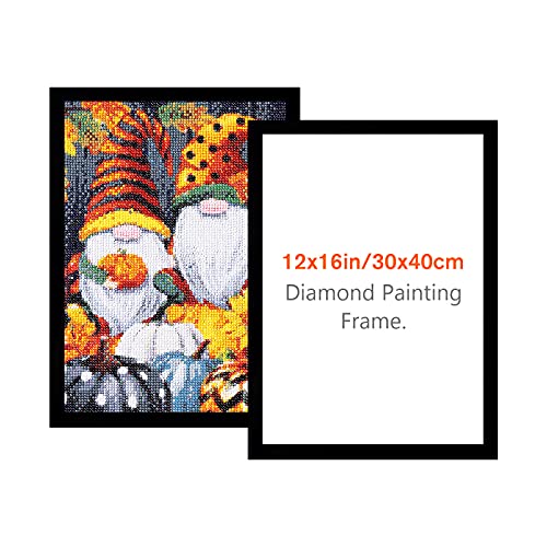 NAIMOER Diamond Painting Frames 1Pack, Frames for 12x16in/30x40cm Diamond Painting Canvas, Diamond Art Accessories Frame Self-Adhesive, Frames for Wall Window Door Black (Internal size 25x35cm) Black