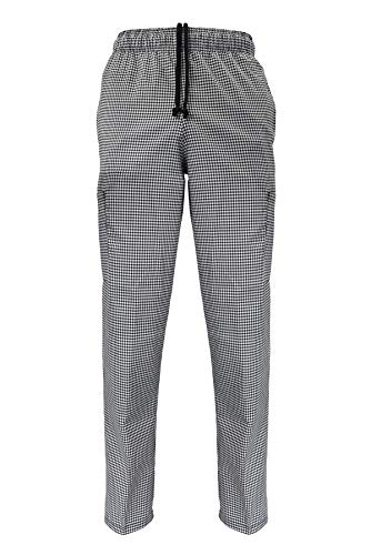 Natural Uniforms Classic Houndstooth 6 Pocket Chef Pants with Multi-Pack QTYS Available (1, Large)