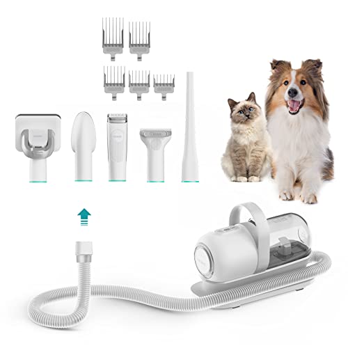 neabot P1 Pro Pet Grooming Kit & Vacuum Suction 99% Pet Hair, Professional Grooming Clippers with 5 Proven Grooming Tools for Dogs Cats and Other Animals(Renamed to Neakasa)