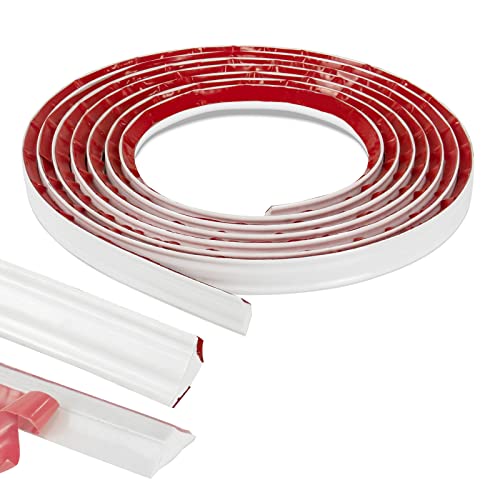 NeatiEase Flexible Trim Caulk Strip, Peel and Stick Trim for Molding, Tile Edge, Ceiling, Wall Corner, Baseboard, Floor(White)