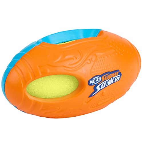 Nerf Super Soaker Splasher Football for Kids – Outdoor Sports Pool Toy – Waterproof Football for Beach and Land Play