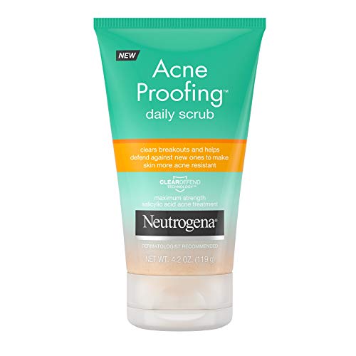 Neutrogena Acne Proofing Daily Facial Scrub with Salicylic Acid Acne Treatment, Exfoliating and Cleansing Face Wash, Oil-Free, 4.2 oz