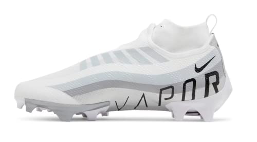 Nike Mens Vapor Edge Pro 360 Football Cleat, White/Black-Metallic Silver Sz11.5, 11.5