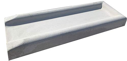 NuCast Precast Concrete Splash Block for Water and rain Drainage from Home, Gutter, downspout 3" high x 11" Wide x 30" Long Solid Concrete