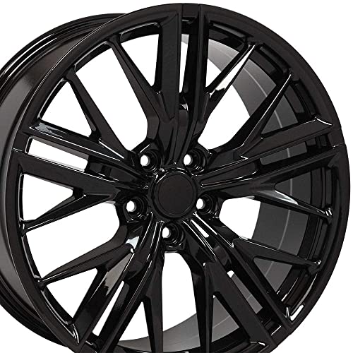 OE Wheels LLC 20 inch Rims Fits Chevy Camaro 10-2020 ZL1 Style CV25 20x8.5 Rims Gloss Black SET