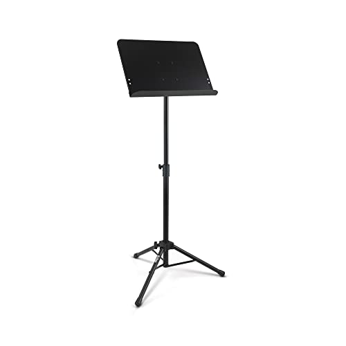 On-Stage SM7211B Professional Grade Folding Orchestral Sheet Music Stand, Black