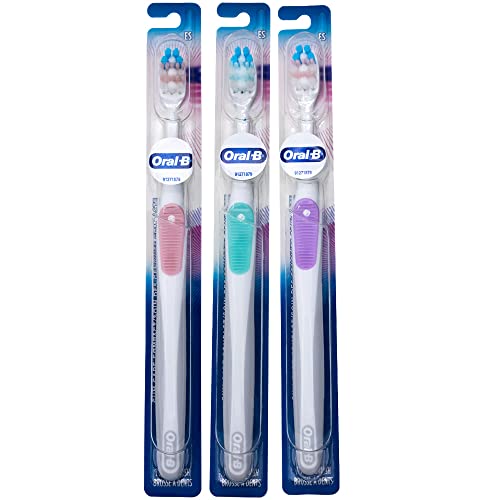 Oral-B Gum Care Extra Soft Toothbrush for Sensitive Teeth and Gums, Compact Small Head, (Colors Vary) - Pack of 3