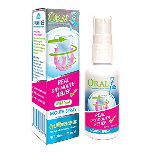 Oral7 Dry Mouth Spray Containing Enzymes with Xylitol, Moisturizing Mouth Spray Dry Mouth Relief, Promotes Gum Health and Fresh Breath, Oral Care and Dry Mouth Products 1.7 fl.oz