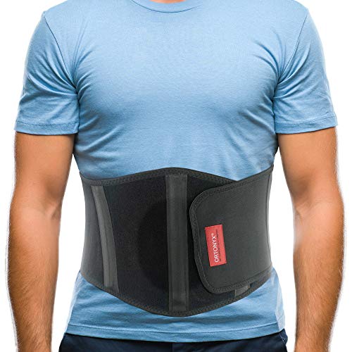 ORTONYX Ergonomic Umbilical Hernia Belt for Men and Women - Abdominal Support Binder with Compression Pad - Navel Ventral Epigastric Incisional and Belly Button Hernias Surgery Brace - OX353-L/XXL