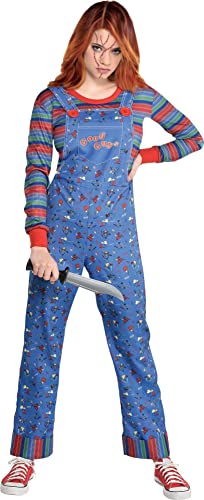 Party City Chucky Halloween Costume for Women, Child’s Play, Small (2-4), with Jumpsuit