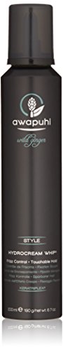 Paul Mitchell Awapuhi Wild Ginger HydroCream Whip Mousse, Frizz Control, Touchable Hold, For All Hair Types, 6.7 oz.