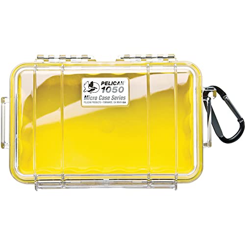 Pelican 1050 Micro Case - for iPhone, GoPro, Camera, and more (Yellow/Clear)