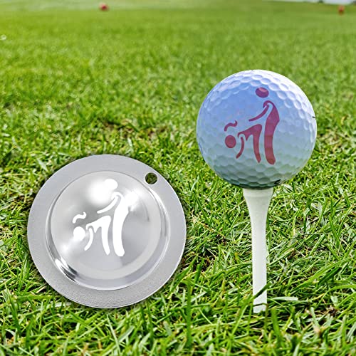 pelreame Golf Ball Marker Stencil is Stainless Steel,Personalized Golf Ball,Markers Stamper,Golf Ball Marking Stencil，Golf Ball Line Marker Tool,Golf Ball Alignment Marking Tool