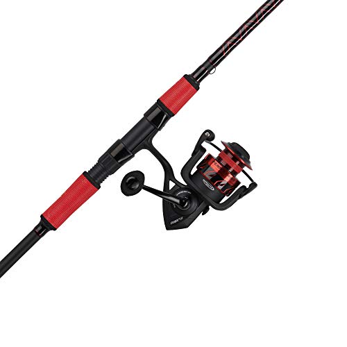 PENN 7’ Fierce III LE Fishing Rod and Reel Spinning Combo, Right/Left Handle Position, 6-12lb Line Rating, Medium Power, Durable Graphite Composite Rod, HT-100 Front Drag System