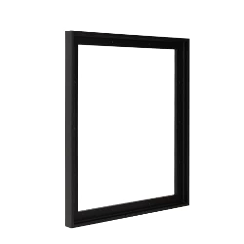 Pixy Canvas 30x40 Floater Frame for Canvas Paintings. 12 Colors. Floating Frame fits 5/8", 3/4" & max 7/8" Deep Stretched Canvas & Wood Panels (Black Oak, 30 x 40 inch)