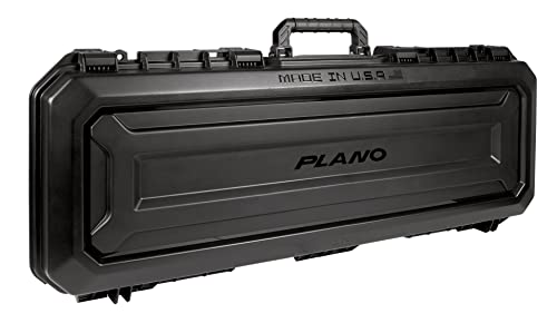 Plano All Weather 42” Tactical Gun Case with Wheels, Black with Pluck-to-Fit Foam, Watertight & Dust-Proof Shield Protection, TSA Airline Approved for Travel