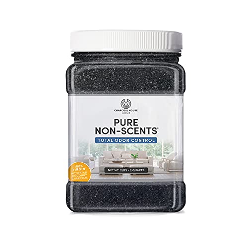 Pure Non Scents® Granular Coconut Shell Activated Charcoal - Non Toxic Odor Absorber & Eliminator for Home, Car, Shoes, Closet, Fridge, & More - Safe Deodorizer for Strong Smells - Unscented,2lbs