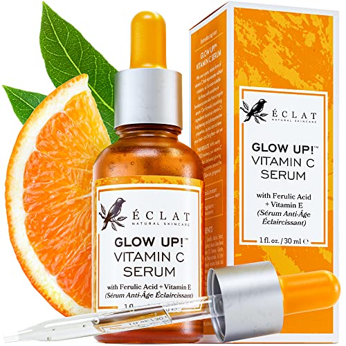 PURE Vitamin C Serum for Face - Vitamin C Facial Serum with Hyaluronic Acid, Retinol, Vit E, Antioxidants - Vitamin C Face Oil Skin Brightening Serum Anti Aging Reduce Wrinkles &Uneven Skin Texture