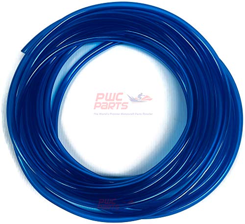 PWC Parts Co Fuel Line 25’ Roll of 1/4” Blue 25' x 1/4" ID SeaDoo Yamaha Kawasaki Watercraft Jet Ski WaveRunner ATV SxS MX Powersports Models