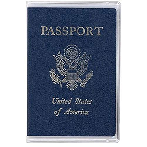 Qaoquda Plastic Passport Cover Passport Protector (Pack of 5) (transparent clear)